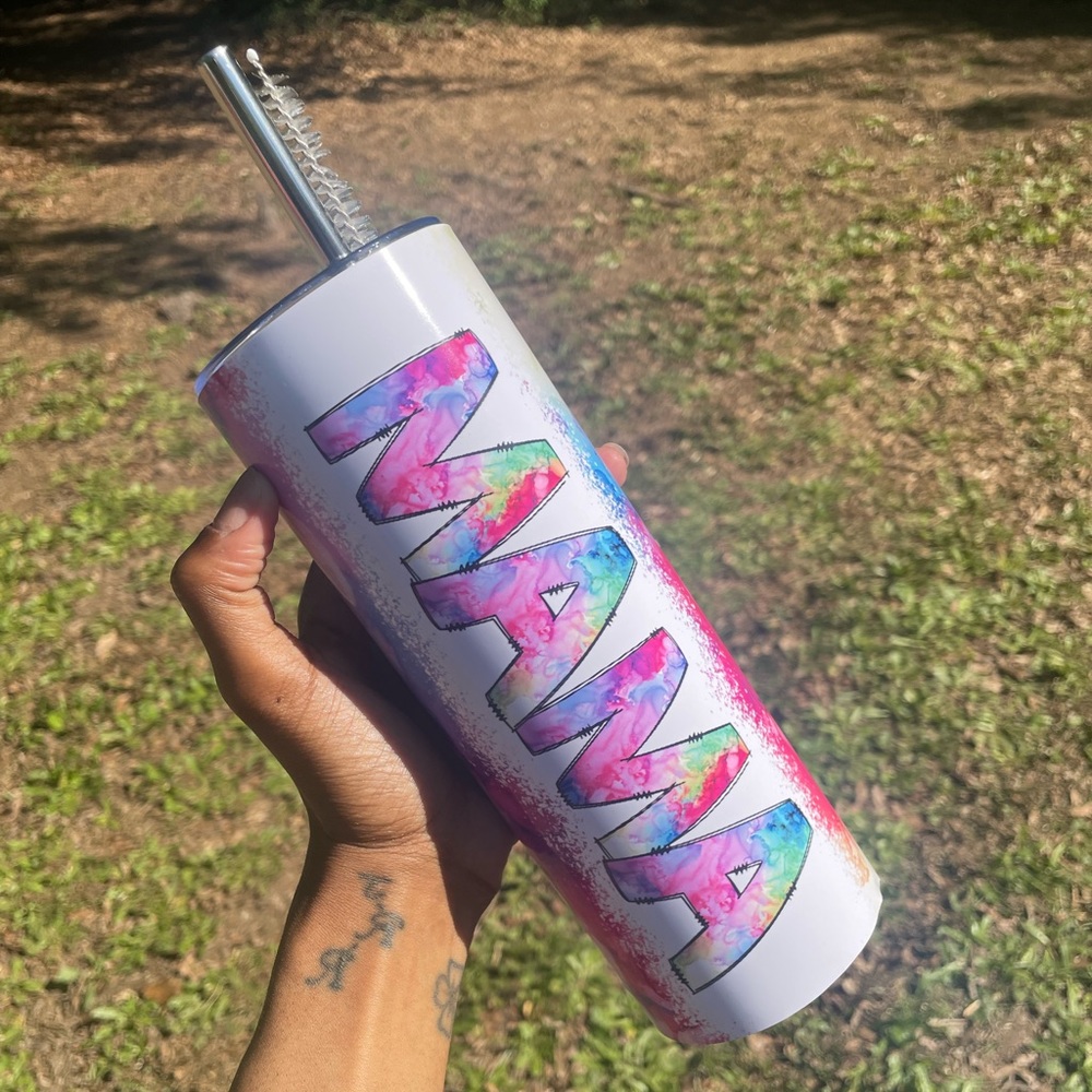 Mama colorful skinny 20 oz tumbler cup